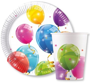 Набор на день рождения тарелки чашки воздушные шары