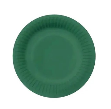 Бумажные тарелки бутылочный зеленый 18 см 10шт