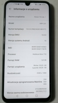Huawei Honor 10 Lite hry-LX1 3GB/64GB поврежден