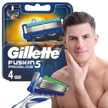 GILLETTE FUSION 5 PROGLIDE ЗАПРАВКА ЛЕЗА НОЖИЦІ 4 ШТ 100% ОРИГІНАЛ