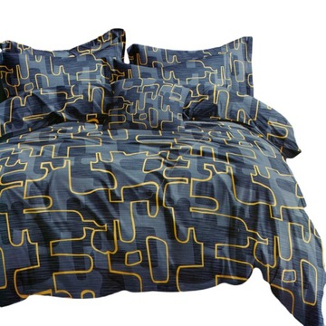 Комплект постельного белья из хлопка 160x200 см, пододеяльник + 2 подушки 3D