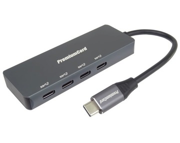 USB-C концентратор 5 г SuperSpeed для 4x USB 3.2 C алюминий