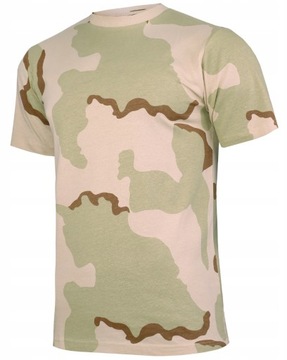 Мужская военная камуфляжная хлопковая футболка Mil-Tec 3-Color Desert s