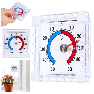Наружный термометр для окон самоклеящийся аналоговый традиционный