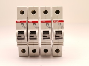 ABB s261 C10 Автоматичний вимикач-набір з 4 шт-