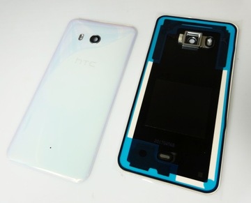 Крышка батарейного отсека стеклянная задняя панель + клей HTC U11 / ICE WHITE