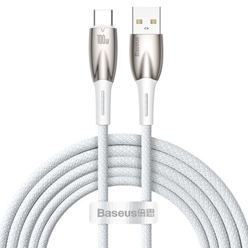 BASEUS высокоскоростной кабель USB/USB-C 100 Вт мощный шнур для зарядного устройства 2 м