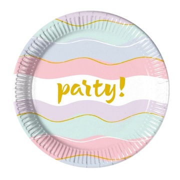 Паперові тарілки ELEGANT PARTY 23cm 8pcs. Прокіс