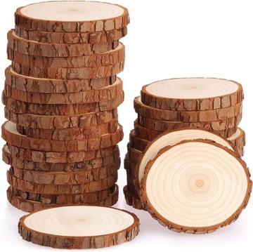 Дерев'яна колода без отвору діаметр 7 8 см 30 шт. скибочки натурального