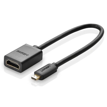 Кабель кабель адаптер HDMI-micro HDMI 20см чорний