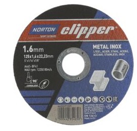 Режущий диск Norton 125x1, 6 Clipper INOX сталь Польша Norton Clipper