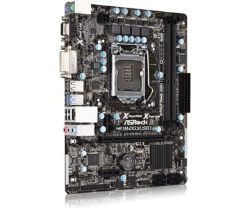 Материнская плата ASRock H61M-Dg3/USB3 DVI VGA MicroATX