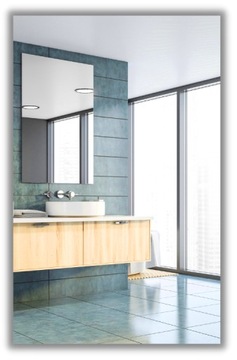 Зеркало для ванной комнаты 35X80 см серебро без рамки