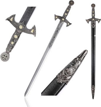Лицарський меч тамплієрів з піхвами Jt6136su Fit воїнів Марії