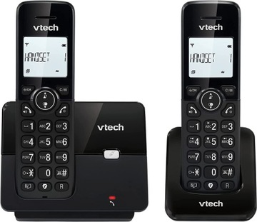 Бездротовий телефон VTECH CS2001 з двома навушниками, чорний