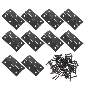 10 шт. плоские черные дверные петли мебельные петли