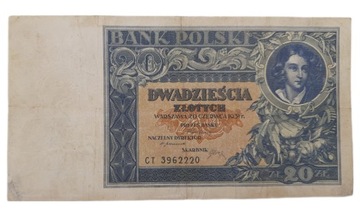 Старая польская банкнота 20 зл 1931