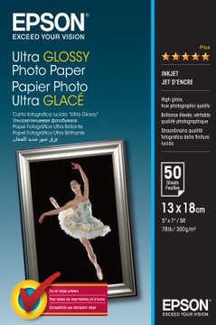 Epson Ultra Glossy Photo Paper-13x18cm-50 Ark