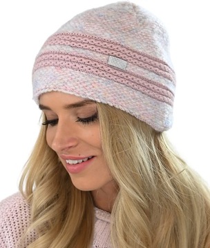 Зимняя шапка женская теплая розовая wz1 Y1