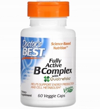 Doctor's Best Fully Active B Complex B1 B3 B6 B12 биотин 60 vcap s