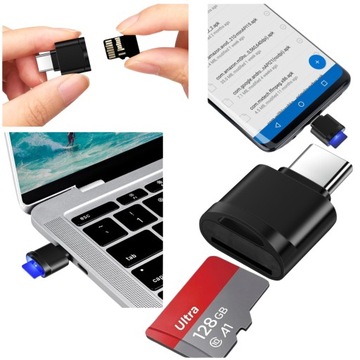 TF кард-рідер USB - C Тип пам'яті C ноутбук комп'ютер Apple ноутбук чорний