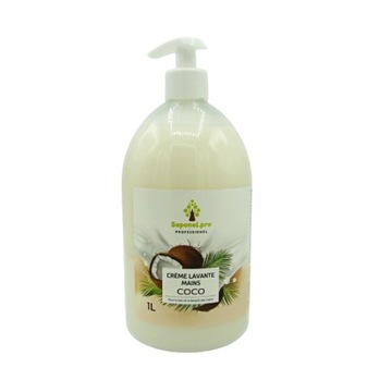Ароматизированное мыло Saponel Pro кокосовое жидкое мыло с насосом 1 л