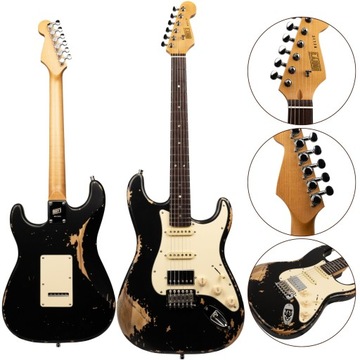 Электрогитара henry'S-Snake Mamba ST - 1 Strat Black Relic