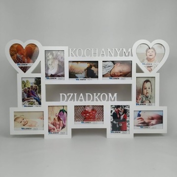 Фоторамка для любимых бабушек и дедушек 12 фотографий сердца