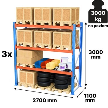 Шафа палета зберігання Стоу х-3м 3000кг стелажів палета для 36 палет