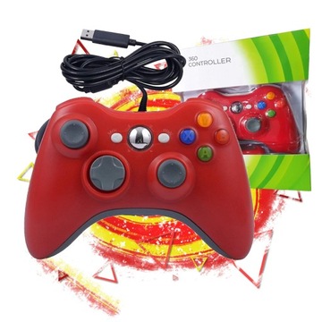 КОНТРОЛЛЕР PAD ПРОВОДНОЙ ДЛЯ XBOX 360 PC КРАСНЫЙ КРАСНЫЙ