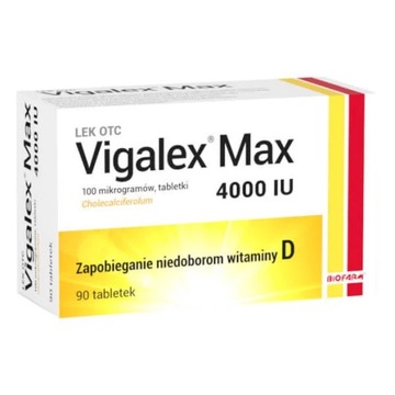 Vigalex Max, при дефіциті вітаміну D, 90 табл.