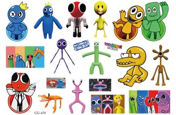 Стираемая татуировка для детей RAINBOW FRIENDS CG479
