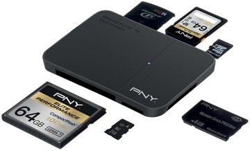 Високошвидкісний зчитувач карт ПАМ'ЯТІ PNY High Performance 3.0 USB 3.0 CF microSD SD MS
