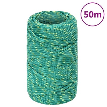 Морской кабель, зеленый, 2 мм, 50 м, полипропилен