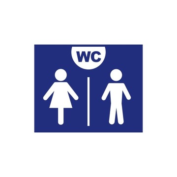 Туалет женский мужской туалет 9x11 см