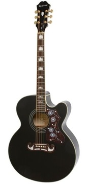 Epiphone J-200ec Studio Solid Top Fishman Sonitone BK черная гитара