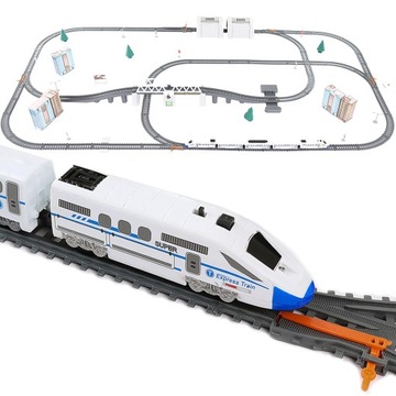 Залізничний поїзд локомотив Ciuchcia трек електричні вагони рухливий міст великий