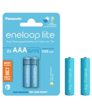 Акумулятори Eneloop LITE 2xAAA 550mAh Японські