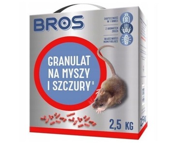 Отрута гранули для мишей і щурів BROS 2,5 кг