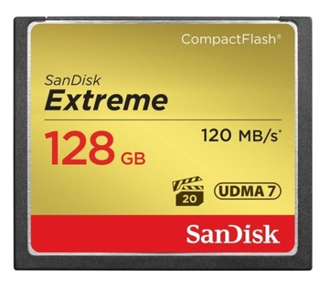 CompactFlash (CF) 128GB SanDisk Extreme 120 MB/s U