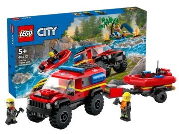 LEGO CITY 60412 ПОЗАШЛЯХОВА ПОЖЕЖНА МАШИНА З РЯТУВАЛЬНОЮ ШЛЮПКОЮ