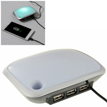 3 USB HUB со светодиодной подсветкой, Длина кабеля: 1 м