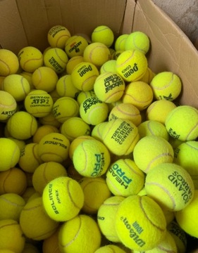 вживані тенісні м'ячі 50 super balls (2,6 злотих / м'яч)