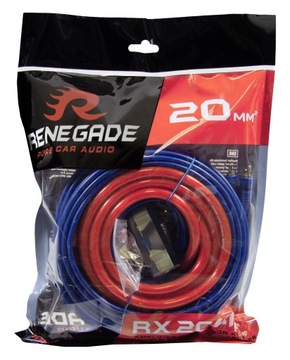 Renegade rx20kit комплект проводов 20 мм2 RCA усилитель монтажные кабели