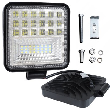 СВІТЛОДІОДНА РОБОЧА ЛАМПА ГАЛОГЕННА ПАНЕЛЬ 126W 12V 24V CREE