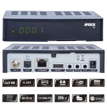 Тюнер APEBOX S2 DVB-S2 H. 265 IPTV PVR CCCAM возможность