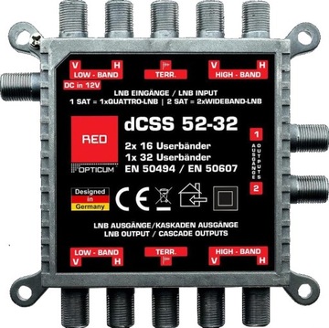 Multiswitch dCSS II 52-32 Opticum 2x16UB EVOBOX