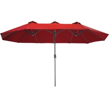 Зонтик двухсторонний бордовый садовый большой