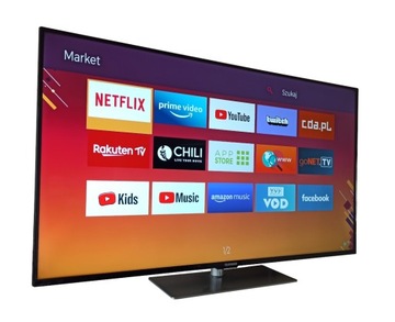 SMART TV TELEFUNKEN D55U760B1CW 4K HDR БЕЗ РАМКИ