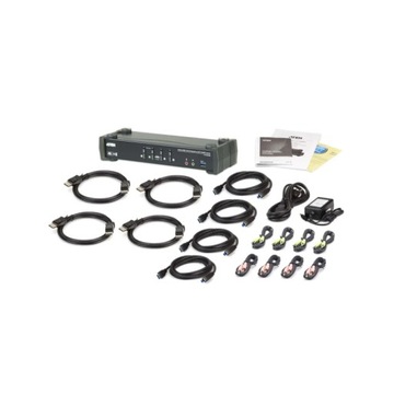 4-портовый USB 3.0 4K DP MST KVM Switch CS1924M